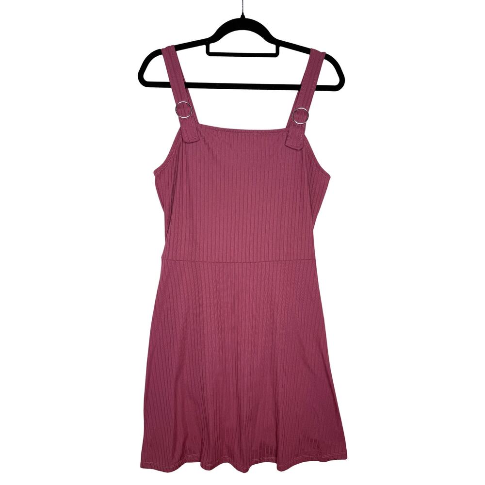 Rue+ Ribbed Sleeveless Mini Overall Dress Size 1X Y2K 2000s Pinafore Academia